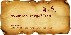 Moharics Virgília névjegykártya